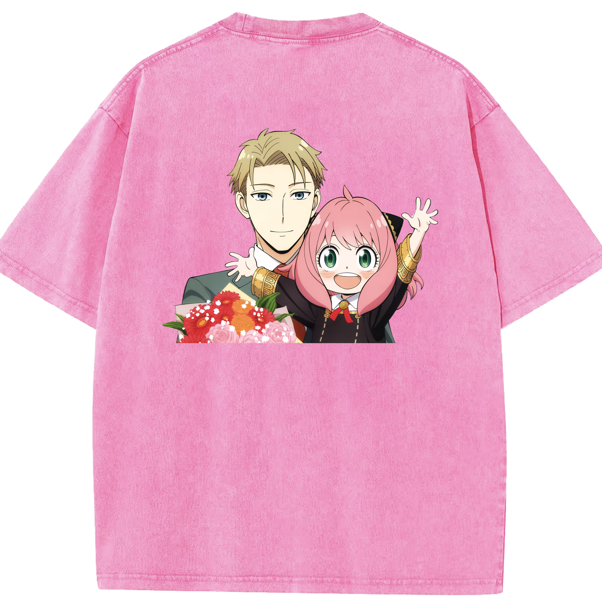 （画像用） SPY×FAMILY间谍家家酒 綿100% ヴィンテージ風 半袖Tシャツ（背面プリント）
